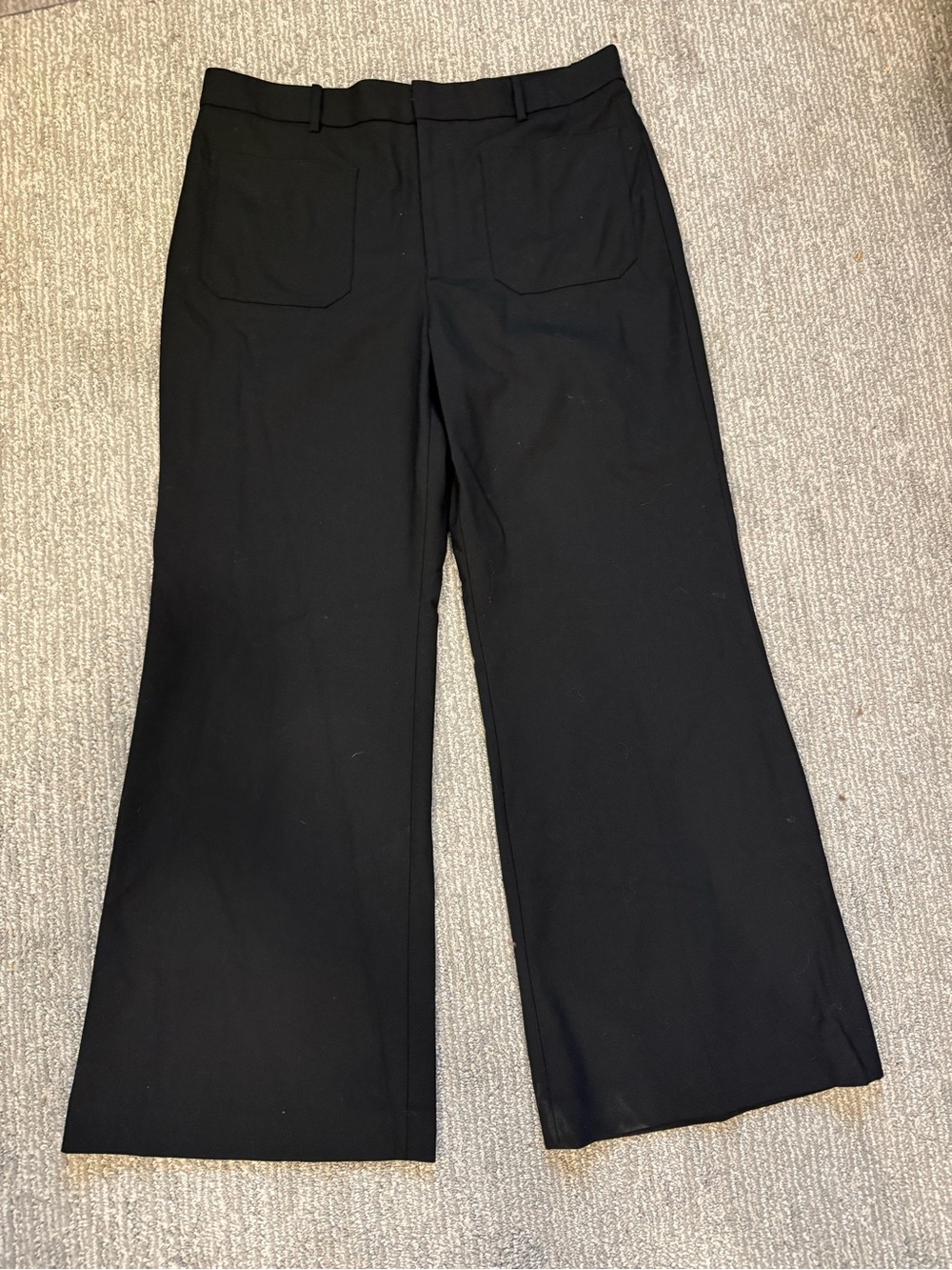 Madewell High-Rise Bootcut Trouser Black Wool Blend Size 14 Work Pants